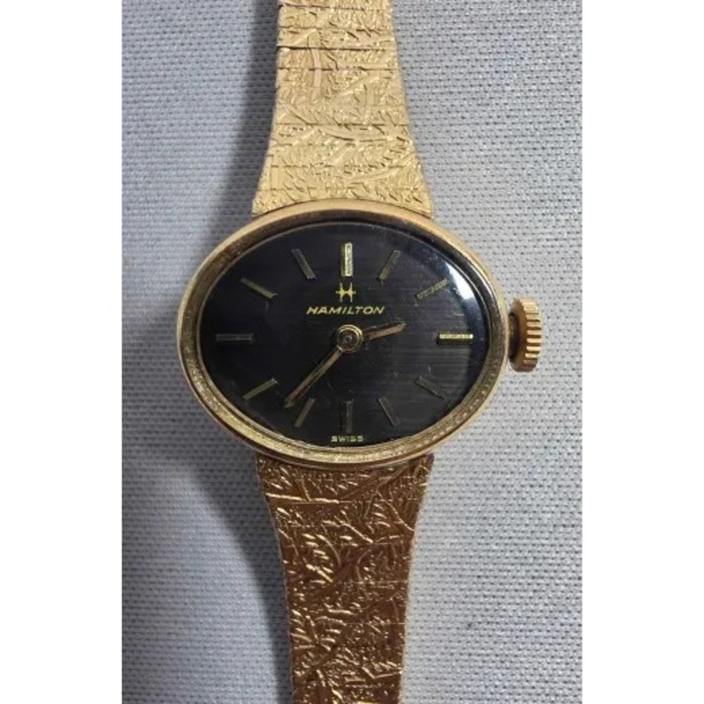 Vintage Hamilton 10K RGP Oval Case Manual Wind Ladies Watch